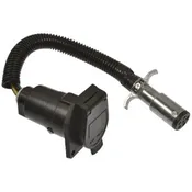 6-Way HD Round Pin Plug to 7-Way RV Blade Socket Adapter Harness
