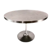 MCM Etched Aluminum Tulip Table Rental | Display & Decor | NYC Events — Kraus' Tables & Chairs