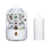 360° Rotating Jewelry Armoire — Castle-Design Organizer with Dust Cover, 5-Layer Tower & Double Drawer