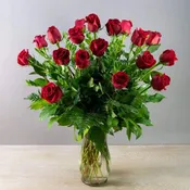 1 1/2 Dozen Classic Red Roses Arranged
