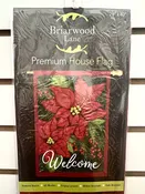 Poinsettia Welcome House Flag