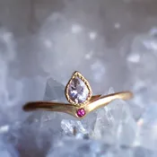 MORGANITE + PINK TOURMALINE RING