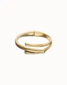 Bracelet rigide en or 18k plaqué avec trois formes organiques entrelacées