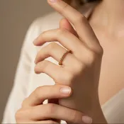 14k Gold Filled || Beaded Stretch Ring || Stackable