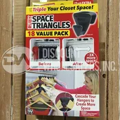 AS-SEEN-ON-TV Premium Hanger Hooks Triple Closet Space 18PC (80 Pcs Lot)