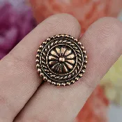 18mm Bali Button Tierracast - Antique Copper