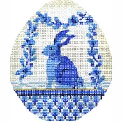 Blue Garland Bunny Egg