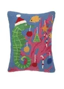 Christmas Seahorse Pillow by Scott Church
