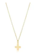 16" Necklace Gold - Signature Cross Gold Charm