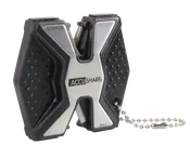 AccuSharp 017C Diamond Pro 2-Step Hand Held Fine/Coarse Diamond, Ceramic Sharpener Black/White Aluminum