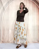 Cotton Leopard Safari Skirt