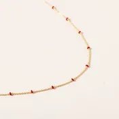 18" Gold and Bead Chain