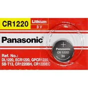 CR1220 Panasonic Lithium Coin Battery