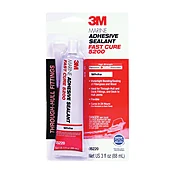 3M 05220 Marine Adhesive Sealant, Medium Paste, Slight, White, 3 oz Tube