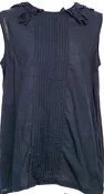 45rpm 45R JAPAN. Navy Front Tuck Sleeveless Shirt Navy