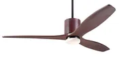 Modern Fan Company LeatherLuxe DC LED 54″ Dark Bronze Chocolate Ceiling Fan with Mahogany Blades and Remote