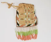 Apache Small Beaded Bag with Beaded Fringe