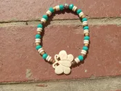Delicate Stretch Butterfly Bracelet Cream, Blue, and, Brown