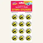Bee-utiful! - Honey-Scented Retro Scratch 'n Sniff Stinky Stickers, 24 Stickers