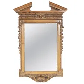 Fine George II Carved Stained Pine Mirror