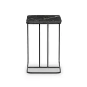 Adalley C Table - Polished Black Marble