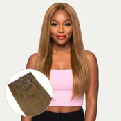 16" Medium Chestnut Brown Invisible Clip-ins (140g)