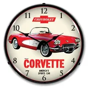 1959 C1 Corvette LED Backlit Clock