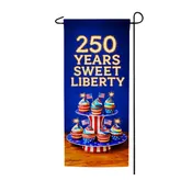 America Forever 250 Years Sweet Liberty Cupcakes Garden Banner Flag