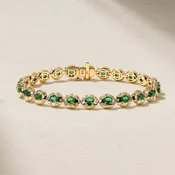 Aurum Oval Emerald Bracelet