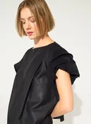 Black pleated blouse