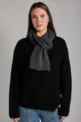 Kier & J, Cashmere, long scarf 85x18" in Charcoal