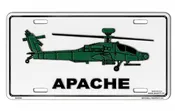 Apache Helicopter License Plate