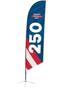 Angled Feather Flag America 250 Independence Day