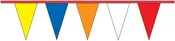 12" x 18" Multi Color Pennant Streamers - 30 Feet