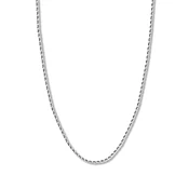 22" Textured Rope Chain Solid 14K White Gold