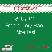 Christmas Lane 8" by 12" Embroidery Hoop Size Test Files