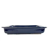 12" Rectangle Tray Bonsai Pot - Dark Blue
