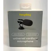Heyday Cardioid Microphone Lavalier Condenser Black 3.5mm Jack Omnidirectional