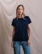 Butter Soft Short Sleeve Crew in Navy