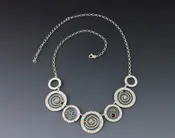 Ann Carol Designs Hammered Circles Link Necklace