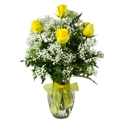 1/2 Dozen Roses Yellow
