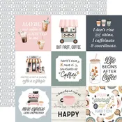 Carta Bella Coffee Shop 4x4 Journaling Cards 12x12 Patterned Paper