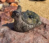 Baby Quail Garden Statue Decor Cement Figurine
