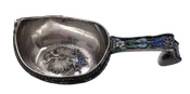 A. Fuld Russian Enamel & Silver Kovsh from Late 19th or Early 20th Century