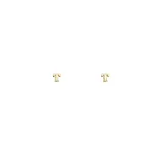 14k Gold Initial Earrings