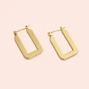 14k Gold Dipped U Shape Pin Catch Hoop