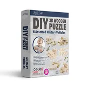 3D Wooden Puzzle Bundle Pack: Military Vehicles