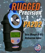 Brix Refractometer – Brix and Refractive Index Scales – Sugar Concentration & Refractive Index – MISCO PA202
