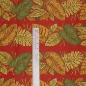 Gold and Green Tropical Ferns on Rust — Butterfly Mornings and Wildflower Afternoons
