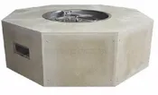 HPC Ready-to-Finish Gas Outdoor Octagon Fire Feature Remote Electronic Ignition - U54O/25SSCEK 120 VAC